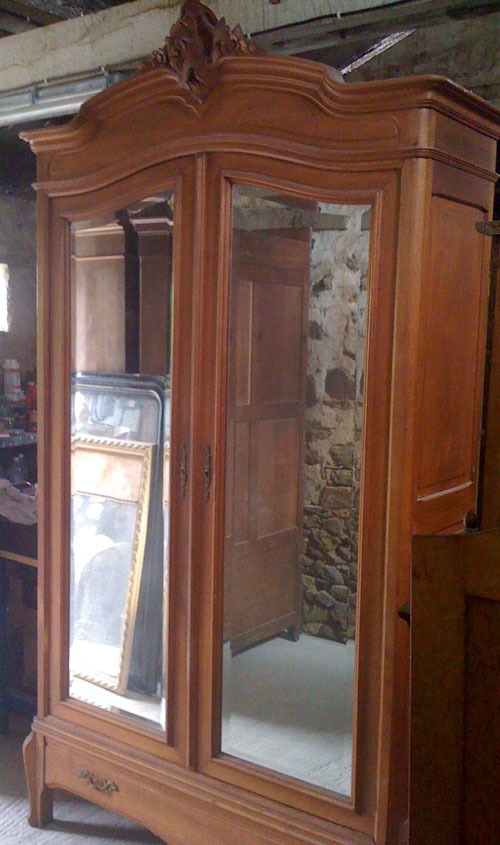 antique french double door armoire